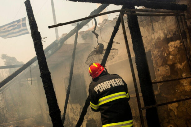 video s au aprins din nou padurile greciei aproape 8 000 de oameni evacuati din calea flacarilor zeci de pompieri romani trimisi sa ajute 689c39dddd856