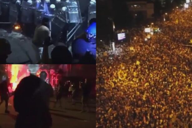 proteste violente in serbia politistii au tras cu gaze lacrimogene protestatarii vor ca presedintele sa isi dea demisia 68bbe89191081