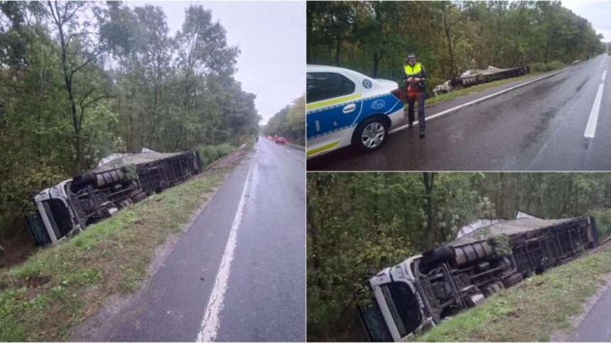 tir incarcat cu pui rasturnat pe dn 24 in judetul vaslui soferul a fugit de la locul accidentului 68e6043f9c74b