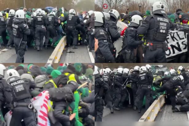 proteste violente in germania sute de oameni s au imbrancit cu jandarmii video 692c1dad7e8a8