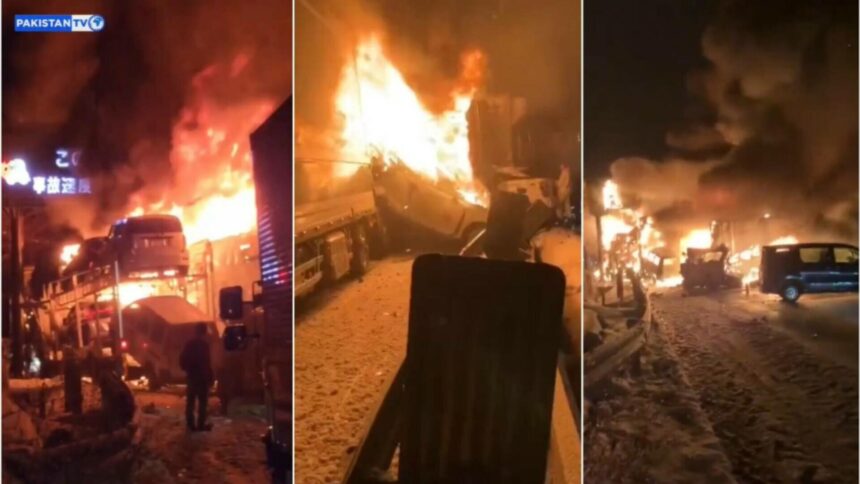 carambol de groaza cu 50 de masini dezastru pe o autostrada din japonia 694fc21e15804