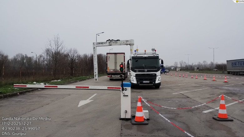 foto garda de mediu a testat noul scaner mobil cu raze x in apropierea frontierei a verificat camioane de marfa inclusiv pentru radiatii 69440b14d6433