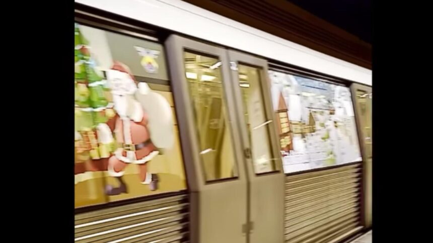 metrorex aduce craciunul in subteran tren decorat festiv pe magistralele m1 si m3 694270f55003b