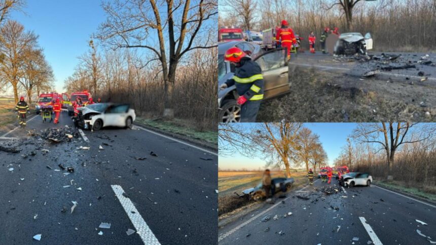 trafic blocat pe dn1 in judetul bihor trei persoane ranite dupa ce doua masini s au ciocnit violent 69525b87c1cdc