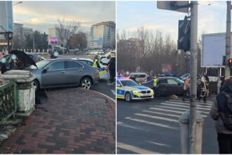 accident demn de cascadorii rasului in capitala o masina a lovit podul peste raul dambovita si a aterizat pe trotuar 697b0d775200f