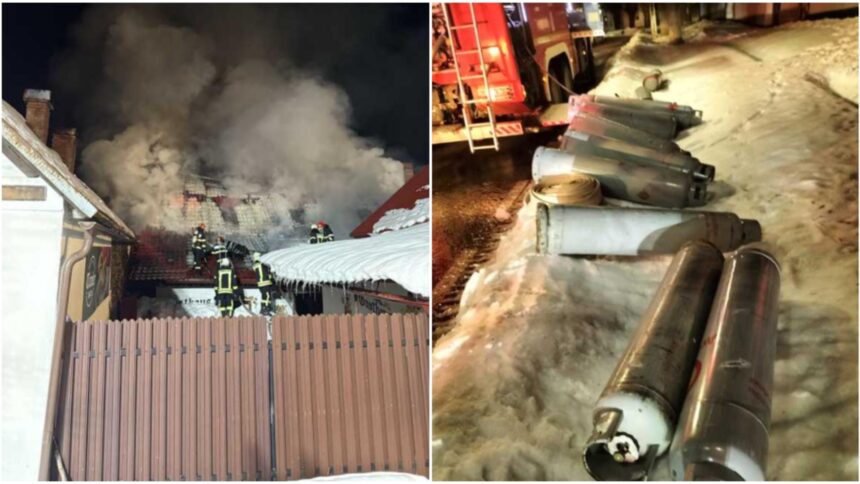 incendiu devastator la o pensiune din judetul caras severin pompierii au evacuat la timp mai multe butelii cu propan 696b8cb92f25a