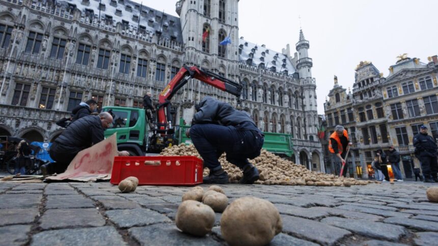 protest masiv la bruxelles impotriva acordului ue mercosur 200 de fermieri romani participa la manifestare 696f162cd3461