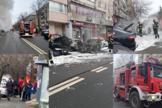 incendiu violent in bucuresti ard mai multe masini o persoana a murit iar alta este ranita foto video 698f13361052e