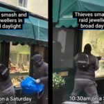 jaf ca in filme la magazin de bijuterii ziua in amiaza mare hotii sparg vitrina cu ciocane sub ochii trecatorilor video 697fa2e5ec189