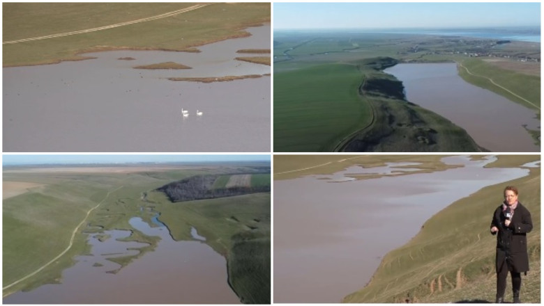 video un lac din olt secat ani la rand s a reumplut dupa ploile si ninsorile din ultimele luni au inceput sa apara si pasarile 69b7214cc2042